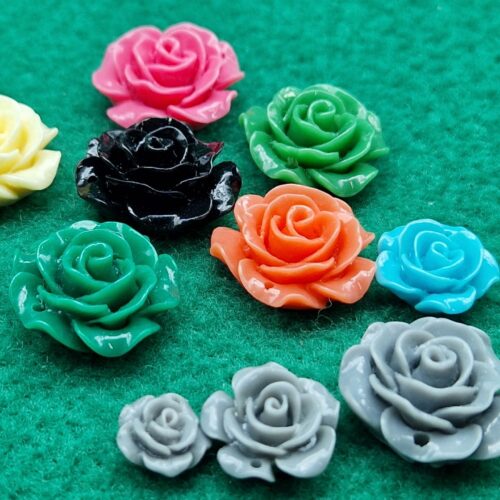 ciondoli rose in resina