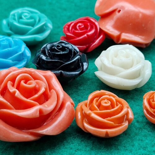 rose in resina colorate