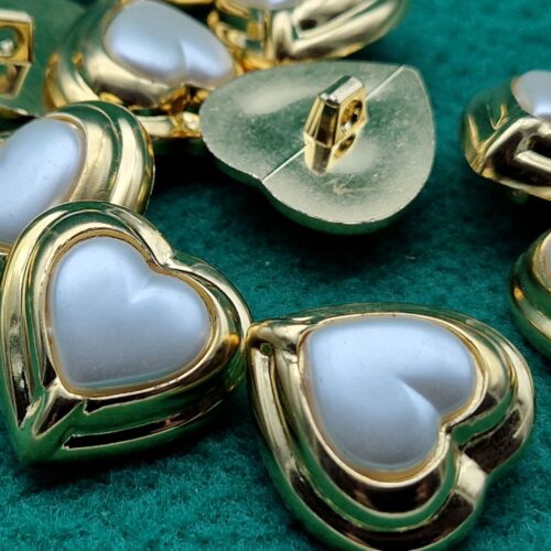 bottoni cuore in plastica