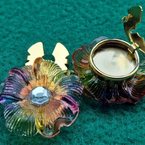 copri bottoni fiore multicolore