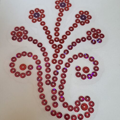 applicazione termoadesiva paillettes