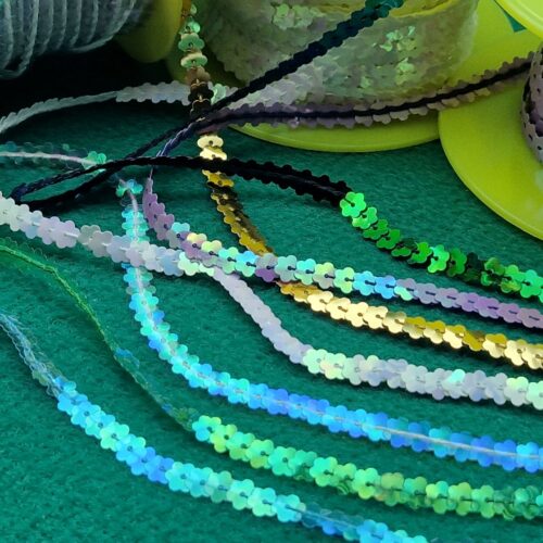 paillettes fiore a metraggio