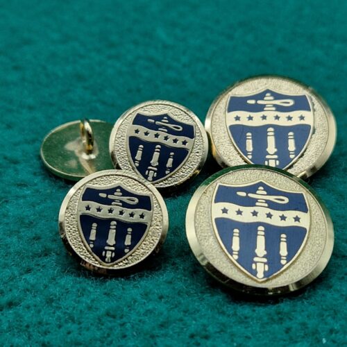 bottoni smaltati scudo blu