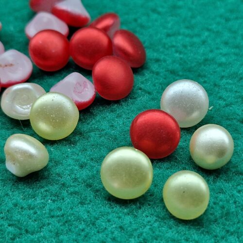bottoni vetro madreperla colorati