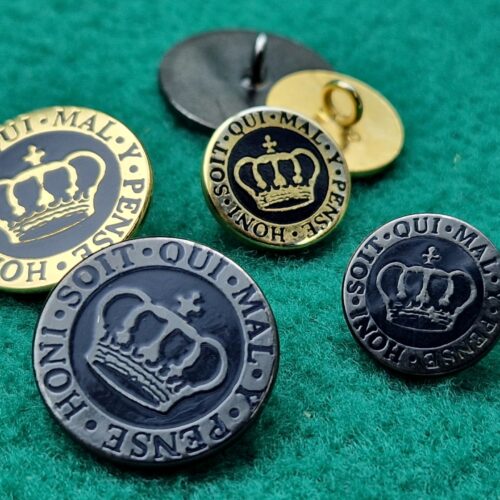 bottoni metallo smaltato corona