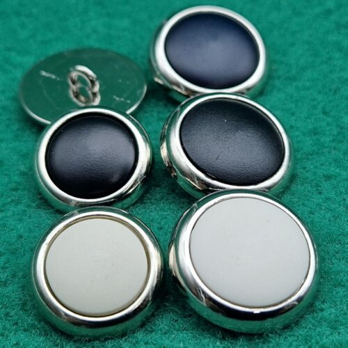 bottoni metallo inserto poliestere