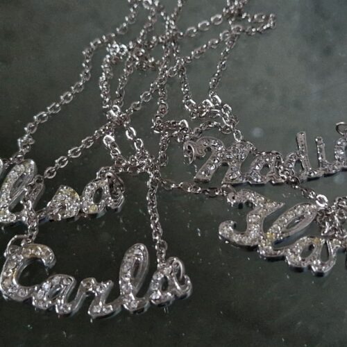 collana strass con nome personalizzato