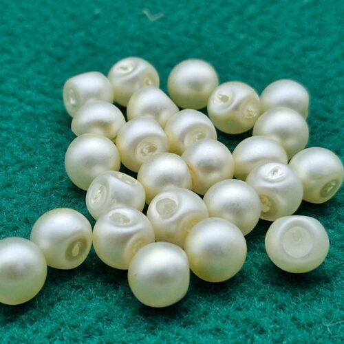 bottoni perla in vetro opaco