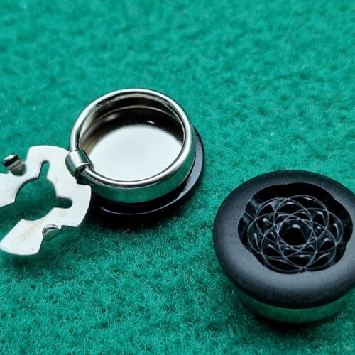 copri bottone smoking fiore nero