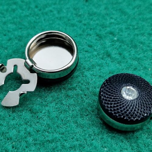 copribottone smoking con strass