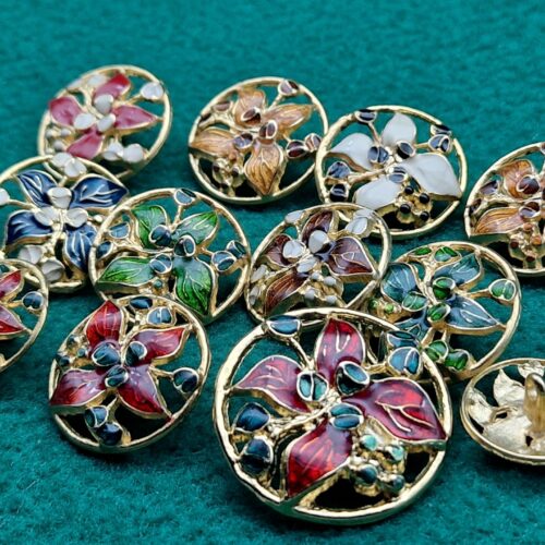 bottoni smaltati bacche