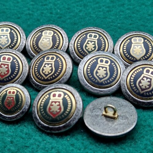 bottoni metallo con stemma smaltato