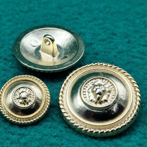 bottoni dorati con leone