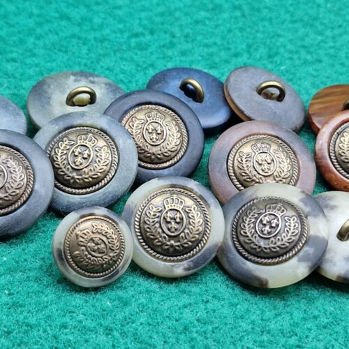 bottoni poliestere con stemma alloro