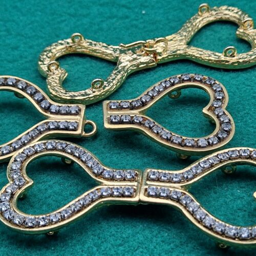 gancio cuore strass