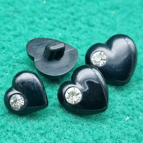 bottoni strass cuore nylon