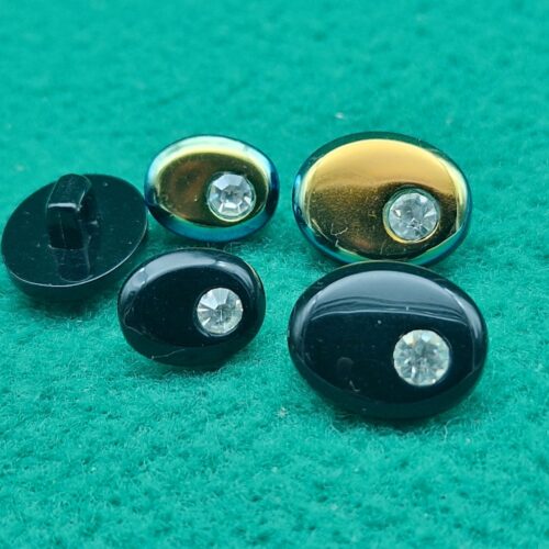 bottoni nylon ovali con strass